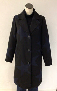 Charlie B Navy Tailored Coat C6280