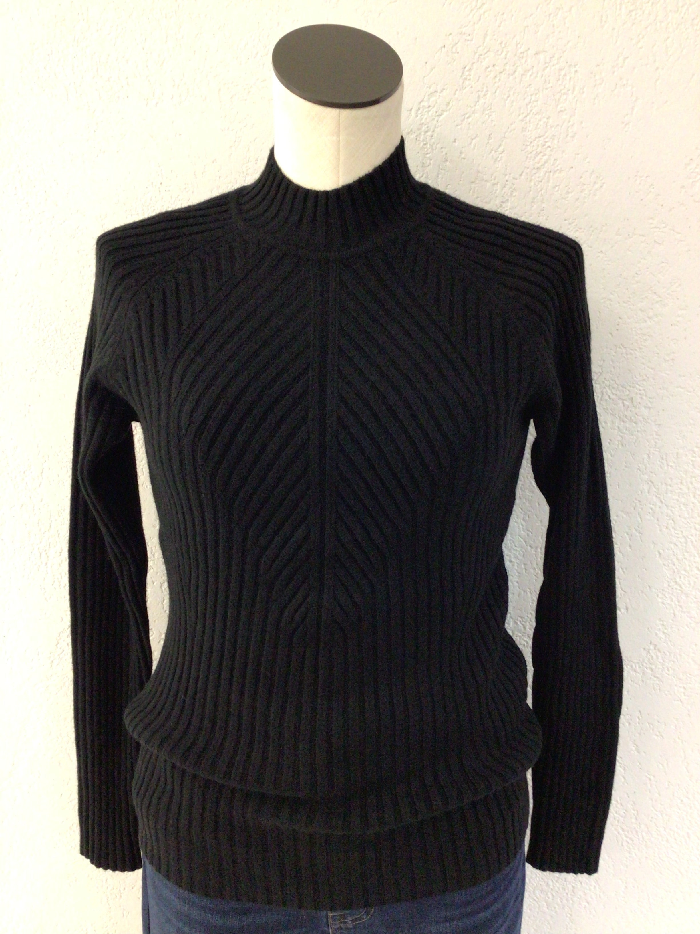 Charlie B Black Mock Neck Sweater C2553