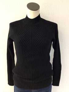 Charlie B Black Mock Neck Sweater C2553