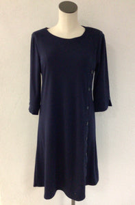 N Touch Navy Button Dress 6282