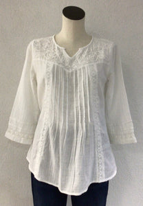 Parsley and Sage White Phyllis Top 24S465C