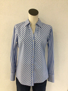 Foxcroft Mitered Stripe Shirt 199568