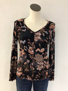 FDJ V Neck Printed Top 3020476