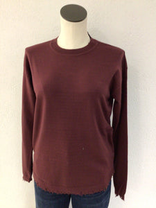 Charlie B Cabernet Crewneck Plushy Sweater C2707