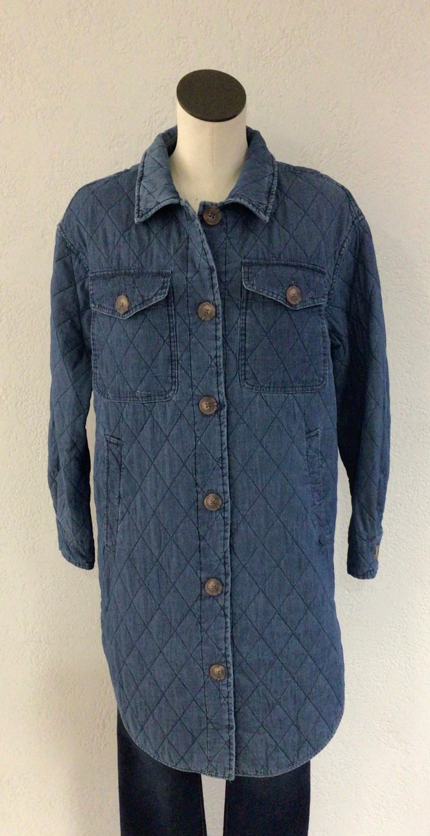 Tribal Chambray Quilted Jacket 5578O