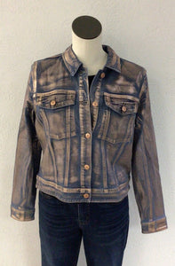 Tribal Rose Gold Jean Jacket 5680O