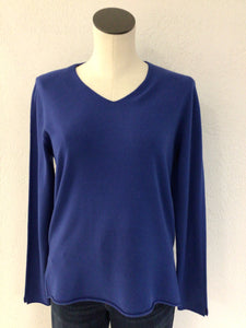 Charlie B Sapphire V Neck Sweater C2279Z