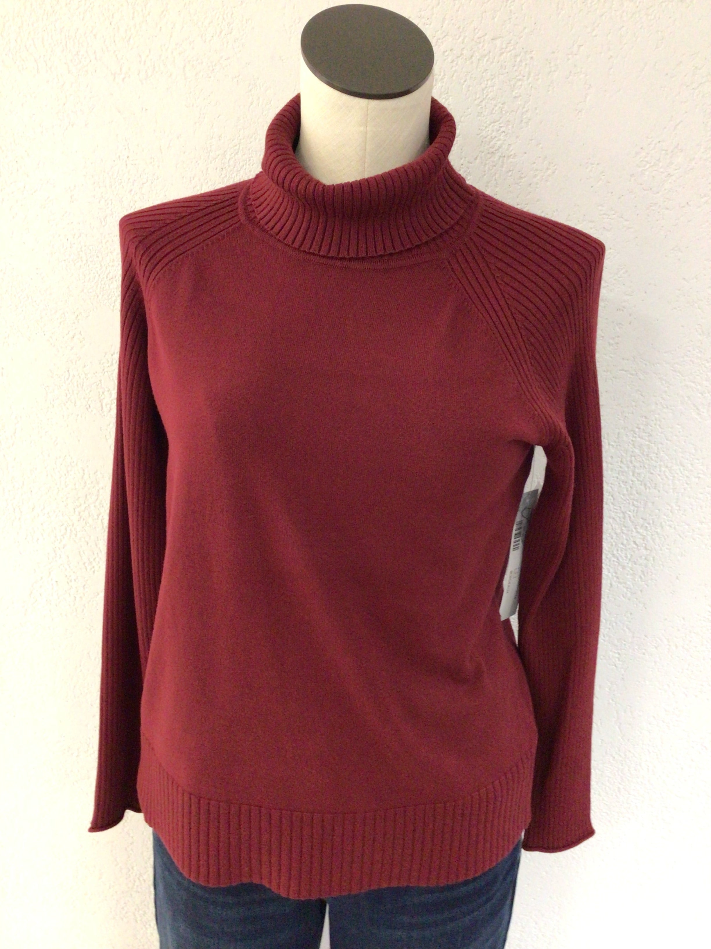 Tribal Bordeaux Turtle Neck Sweater 1916O