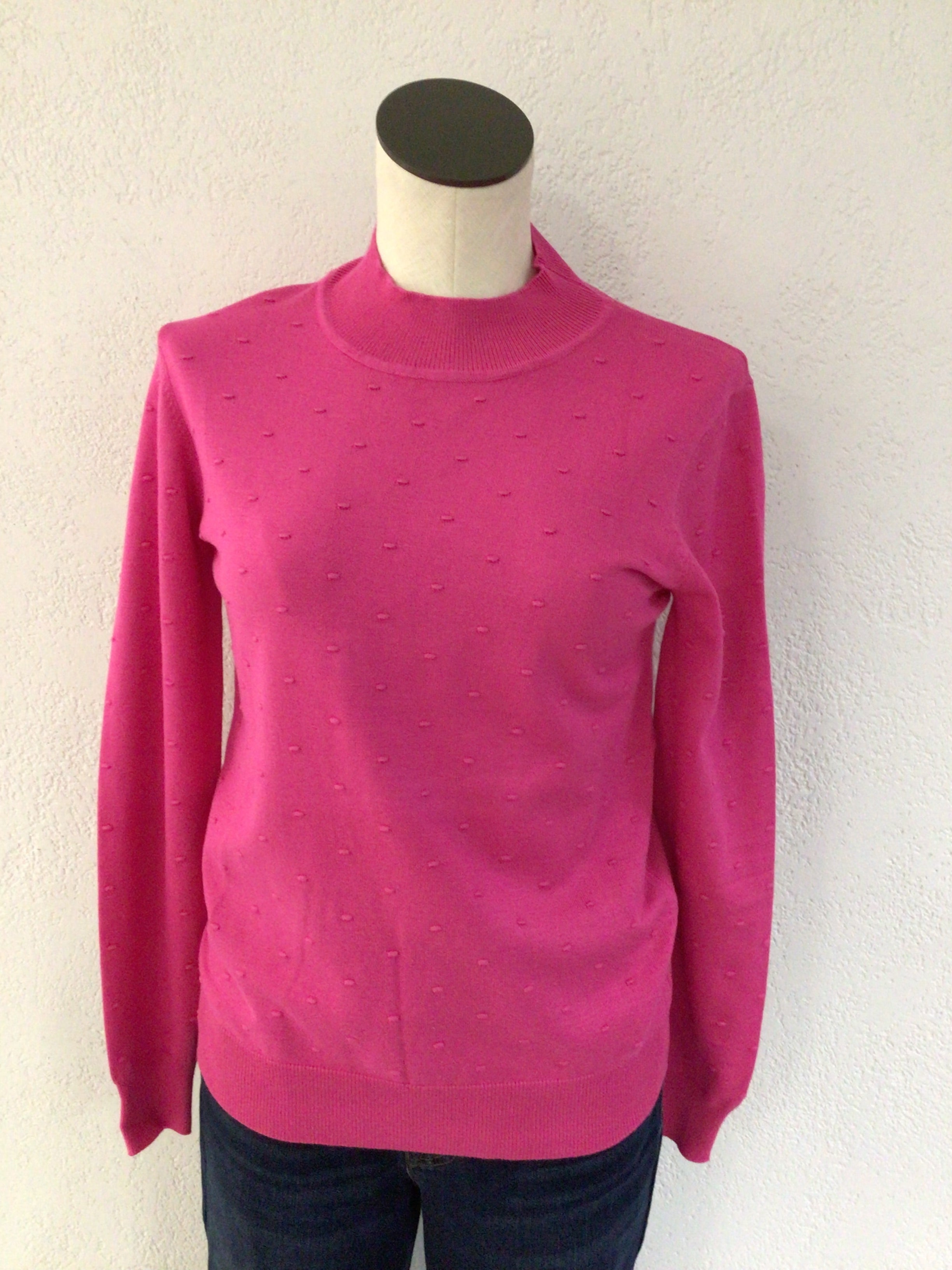 Carre Noir PInk Mock Neck Sweater 7508