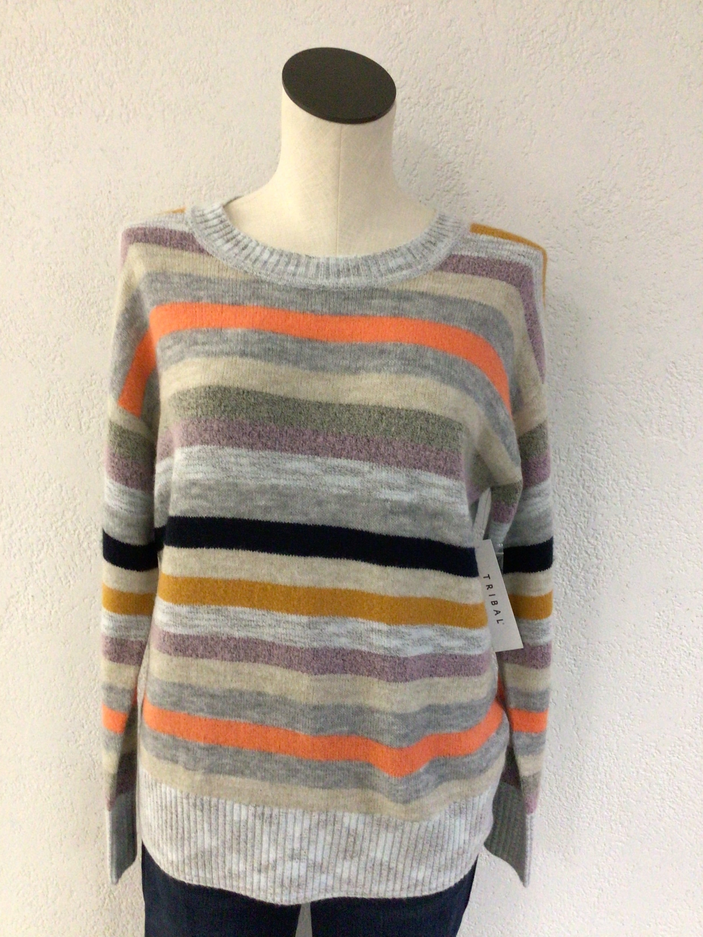 Tribal Orchid Stripe Sweater 1970O