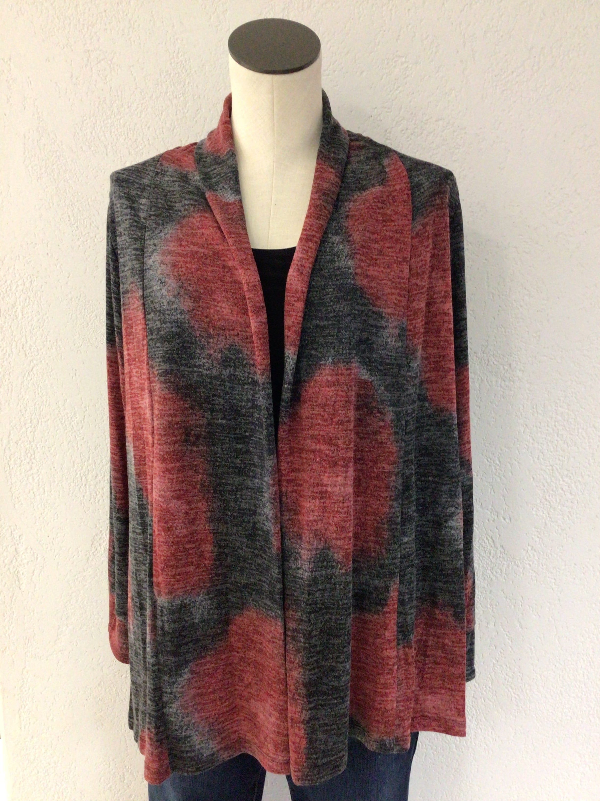 Southern Lady Black/Red Open Cardi 8545