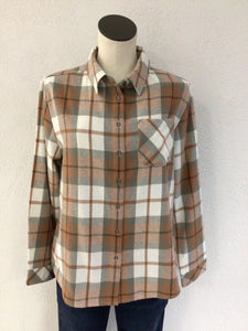 Keren Hart Rust Plaid Shirt 77061