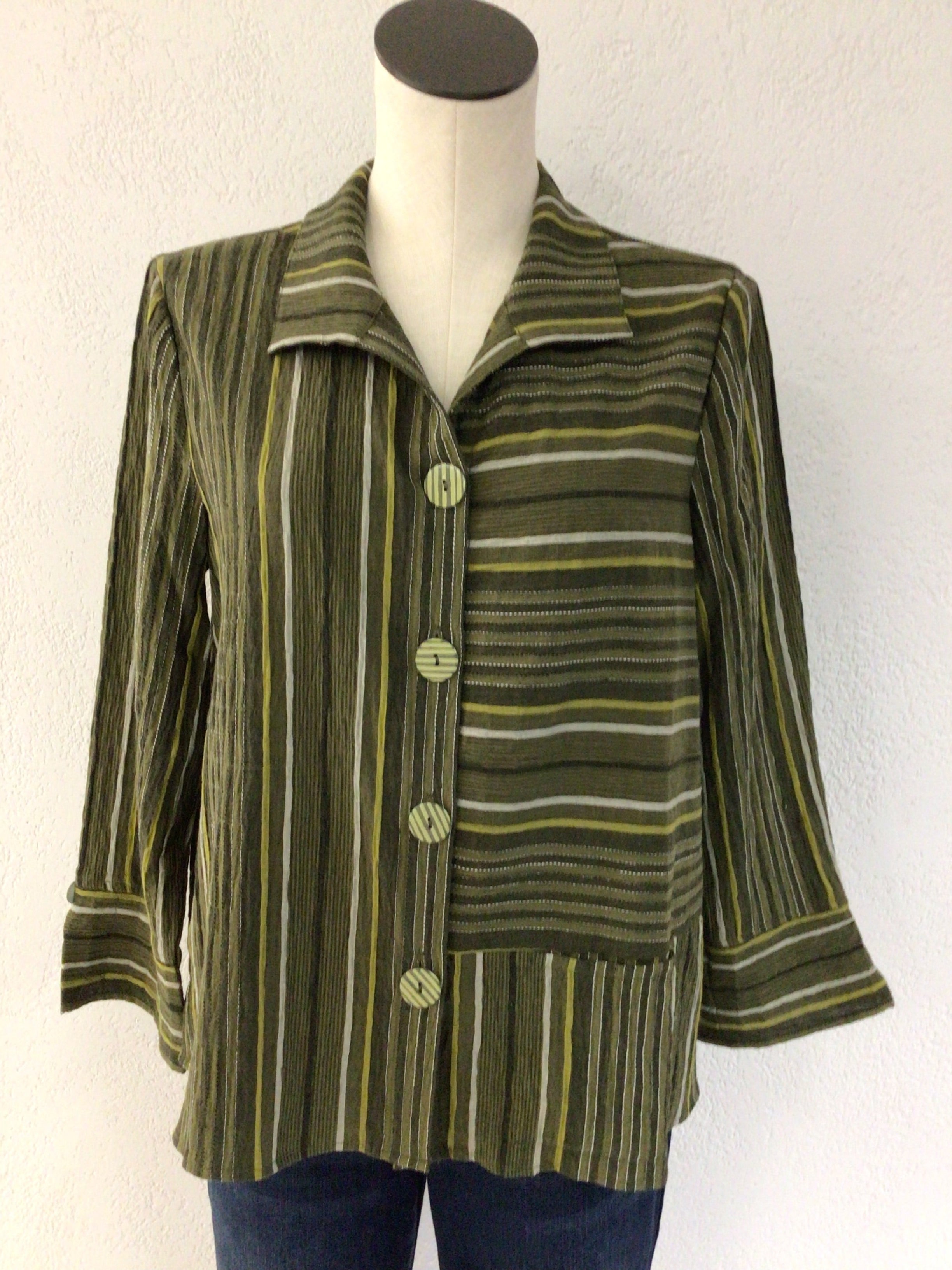 Habitat Olive Stripe Shirt 45807