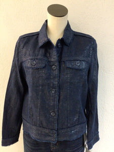 Lulu B Navy Metalllic Linen Jacket LIN7403M