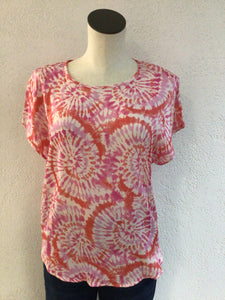 Charlie B Festival Printed Top C4465P
