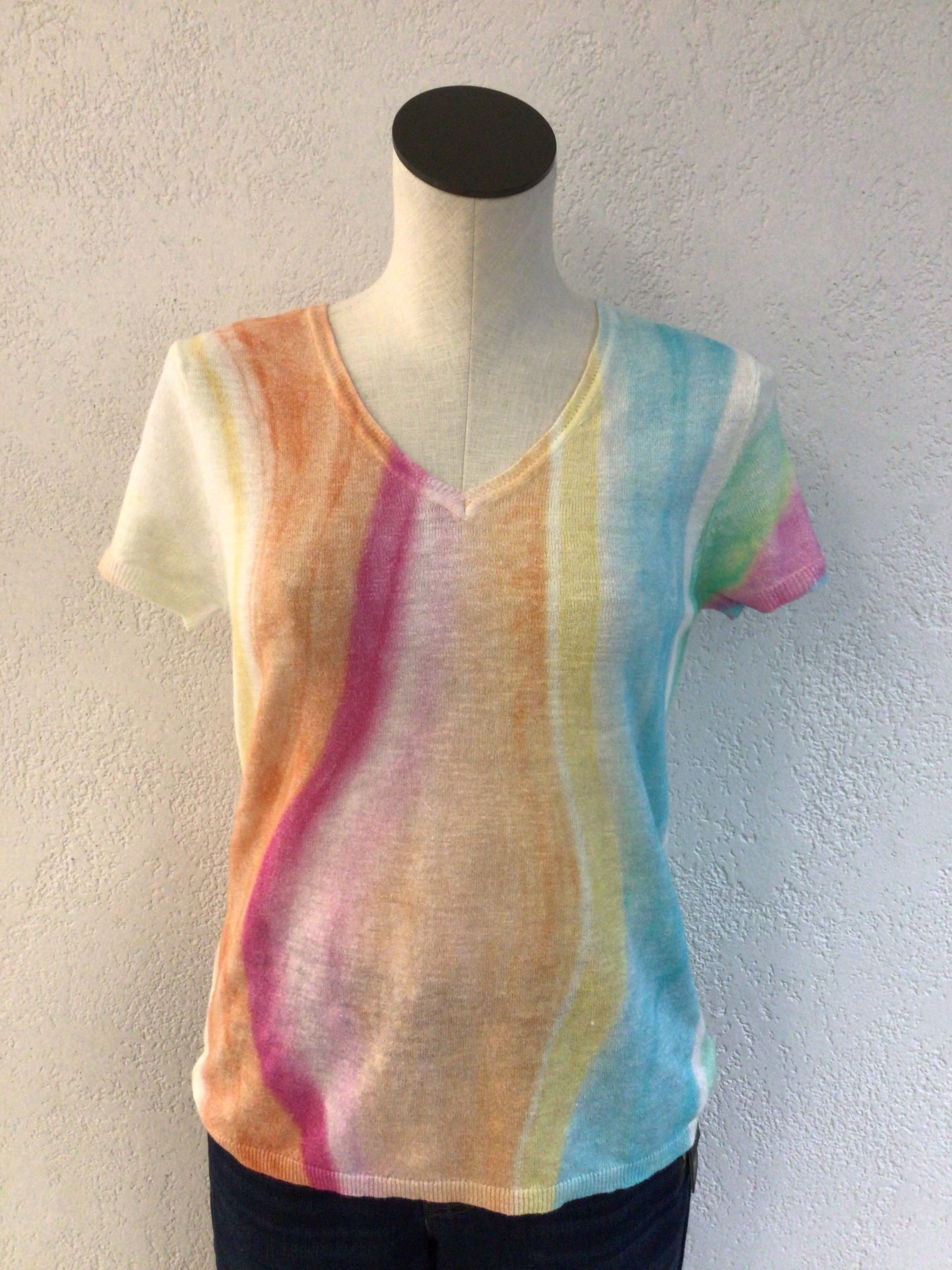 Charlie B Rainbow Printed Sweater C2814