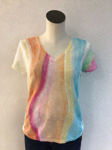 Charlie B Rainbow Printed Sweater C2814