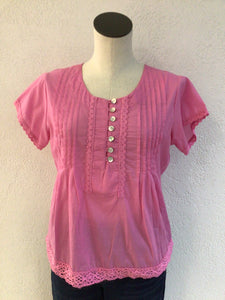 Parsley and Sage Pink Short Sleeve Doreen Top 25T57B
