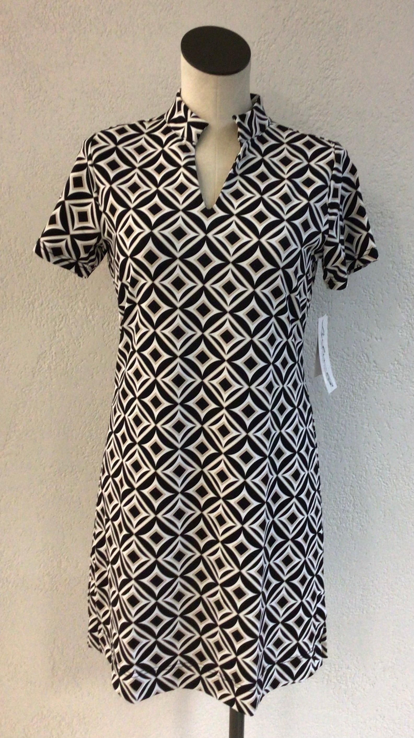 Lulu B Printed Short Sleeve Dress SPX4530 GBSW