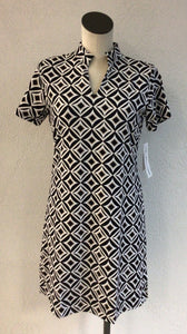 Lulu B Printed Short Sleeve Dress SPX4530 GBSW