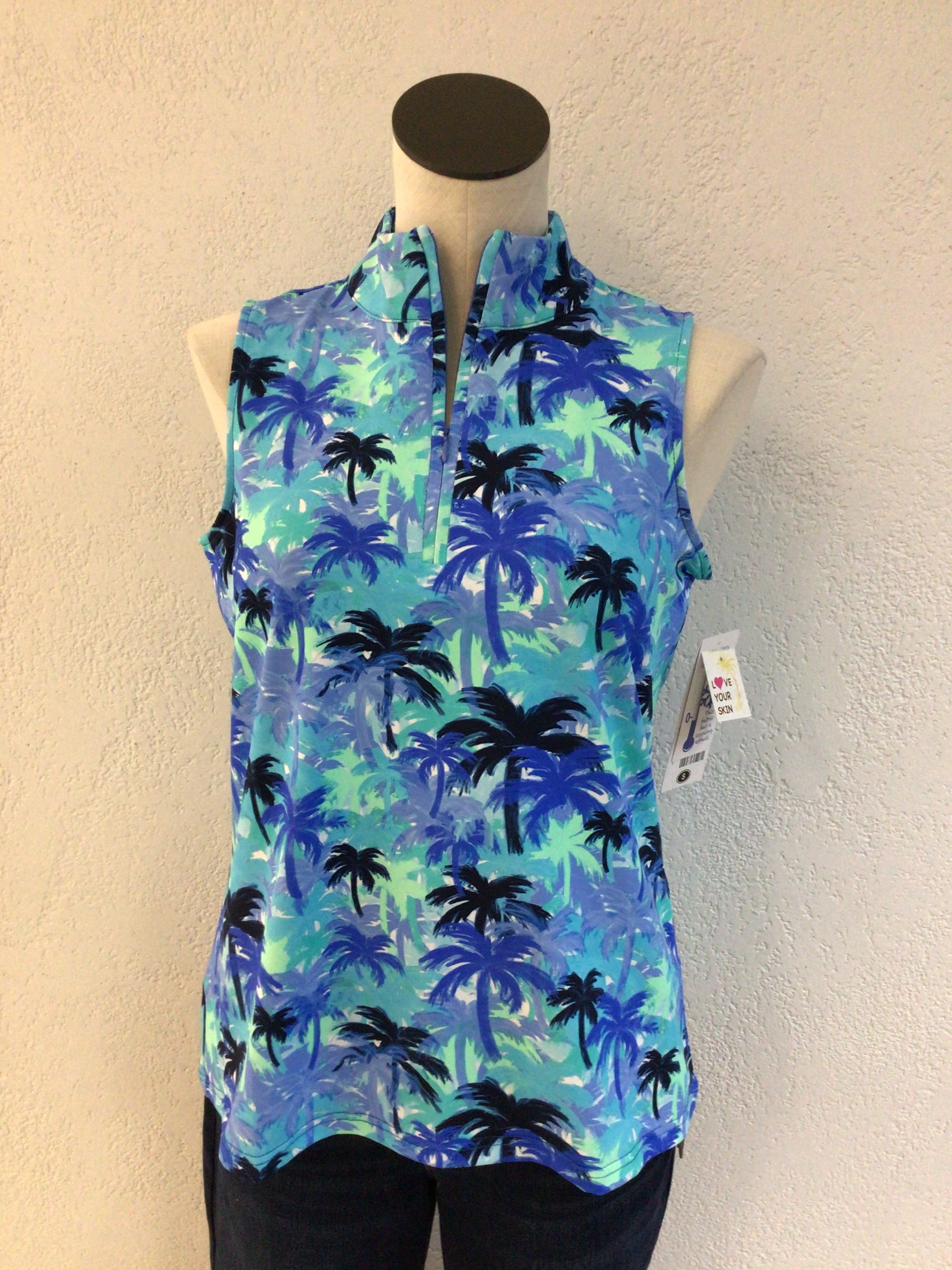 Lulu B Sleeveless 1/4 Zip Top SPX5211P PTBL