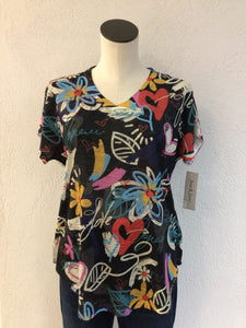 Jess and Jane Sanibel Cap Sleeve Top 60-2080