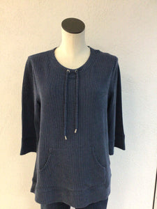 N Touch Rory Navy Textured Top 42R1