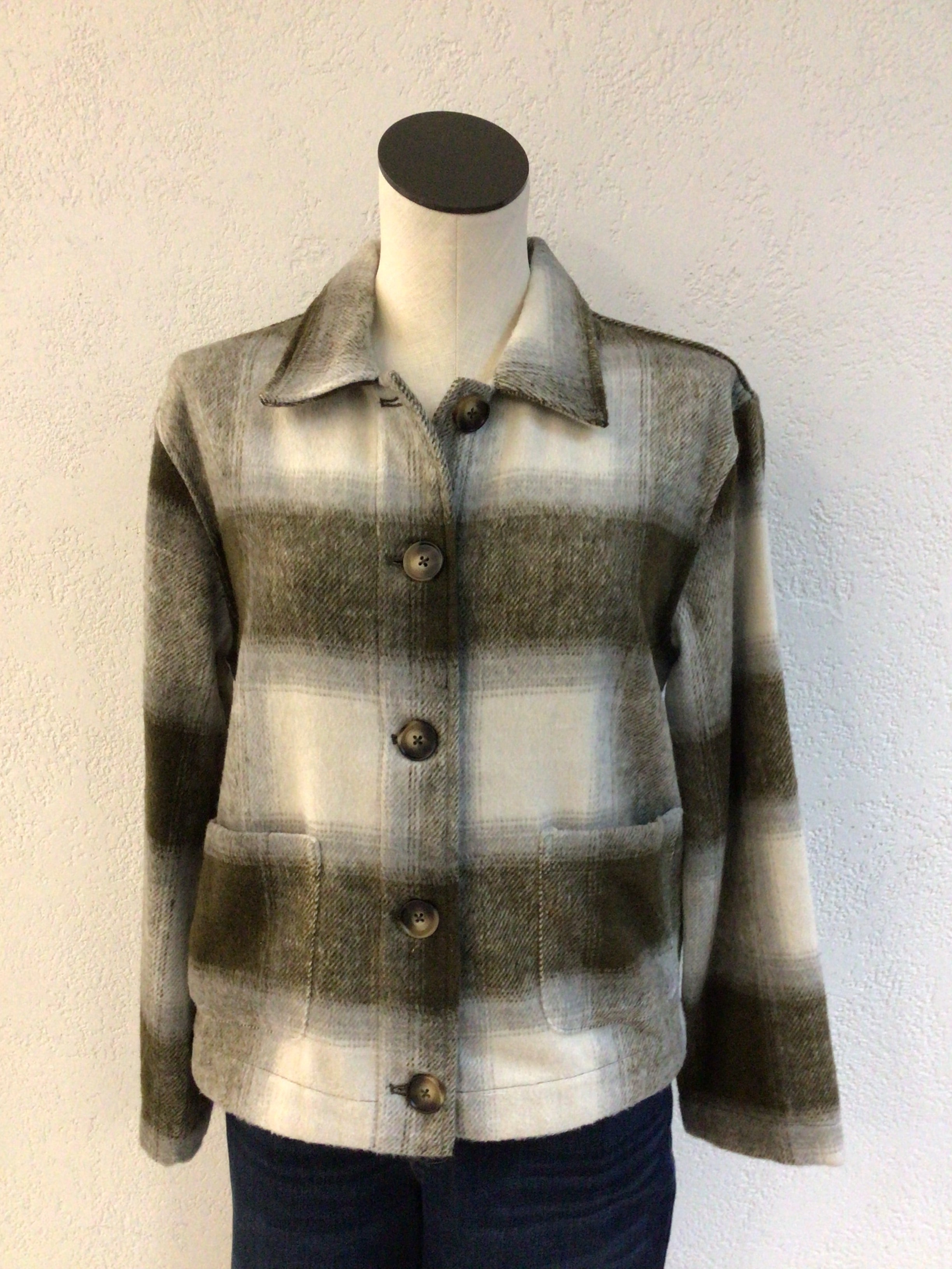 Sunday Brown Plaid Barn Jacket 6659 6338