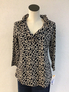 Lulu B Ruffle Neck Top SPX0792P GFBS