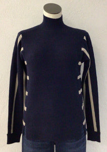 Charlie B Navy Cowl Neck Sweater C2593