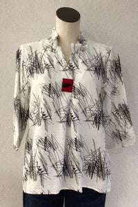 Creation White Scribble Top AT130