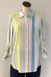 FDJ Button Front Stripe Shirt 7332715