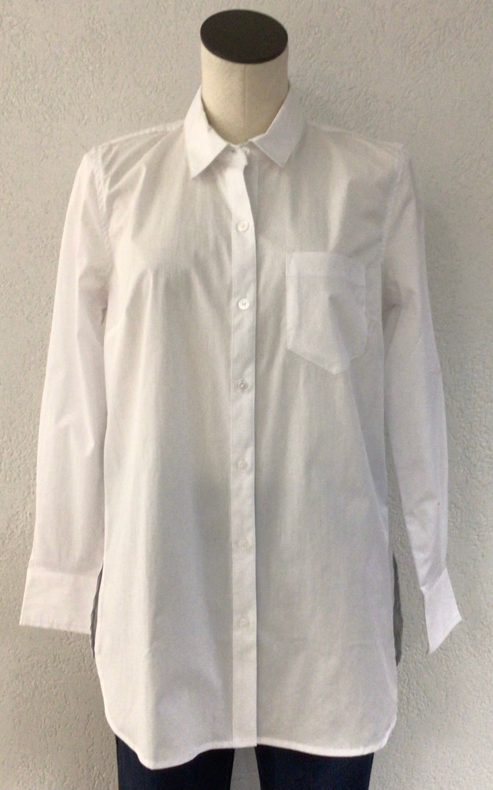 Tribal White Roll Sleeve Shirt 3454O