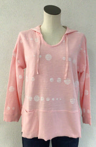 Wild Palms Pink Dotted Hoodie 7730