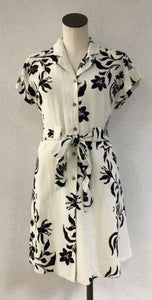 Charlie B Black/Cream Button Front Dress C3163