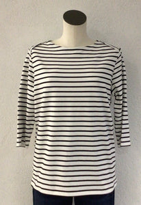 Ethyl Black/White Stripe Top 2534WB