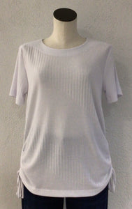 Links White Textured Top 434E