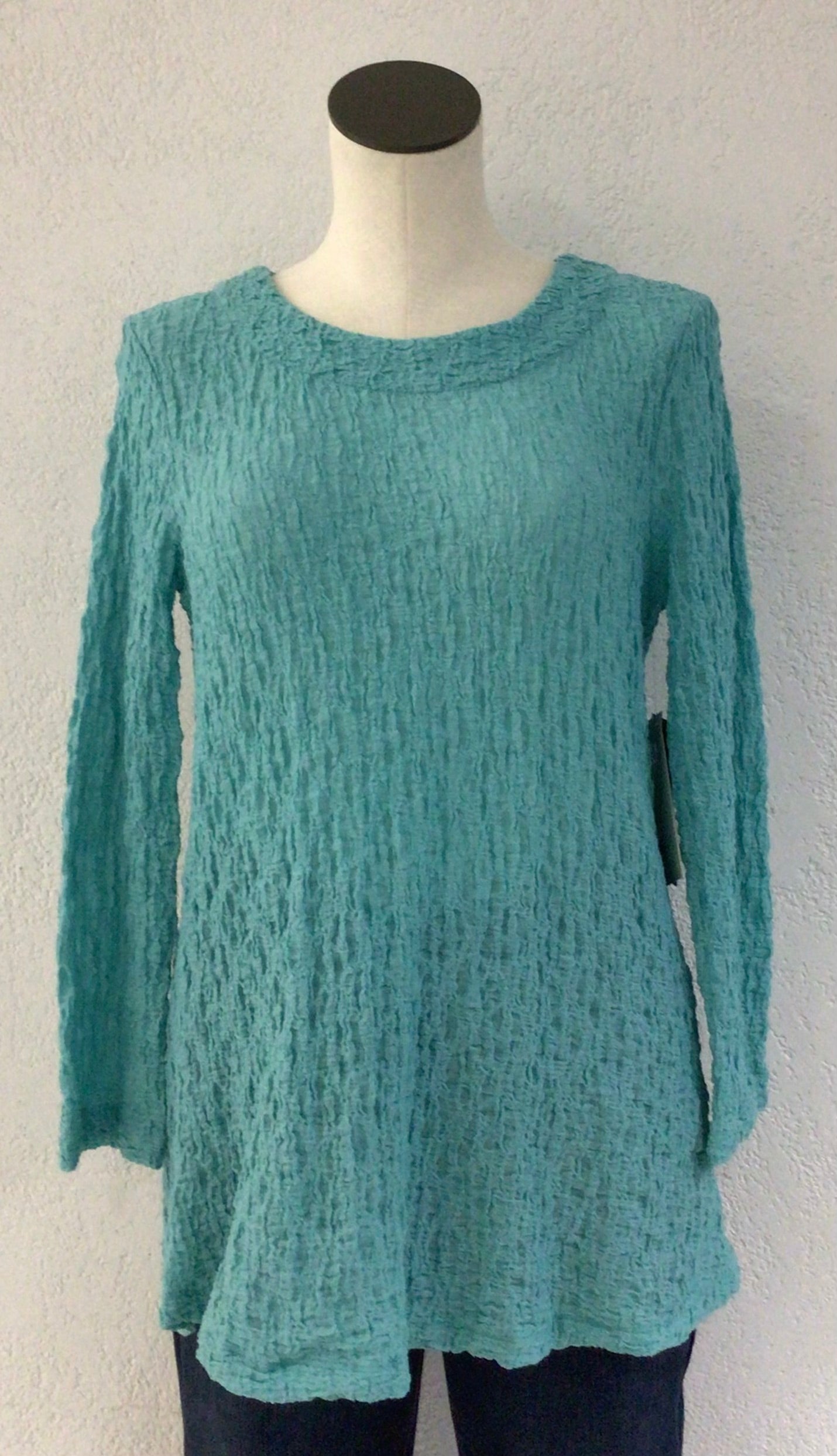 Multiples Aqua Pleat Back Top M34606TM