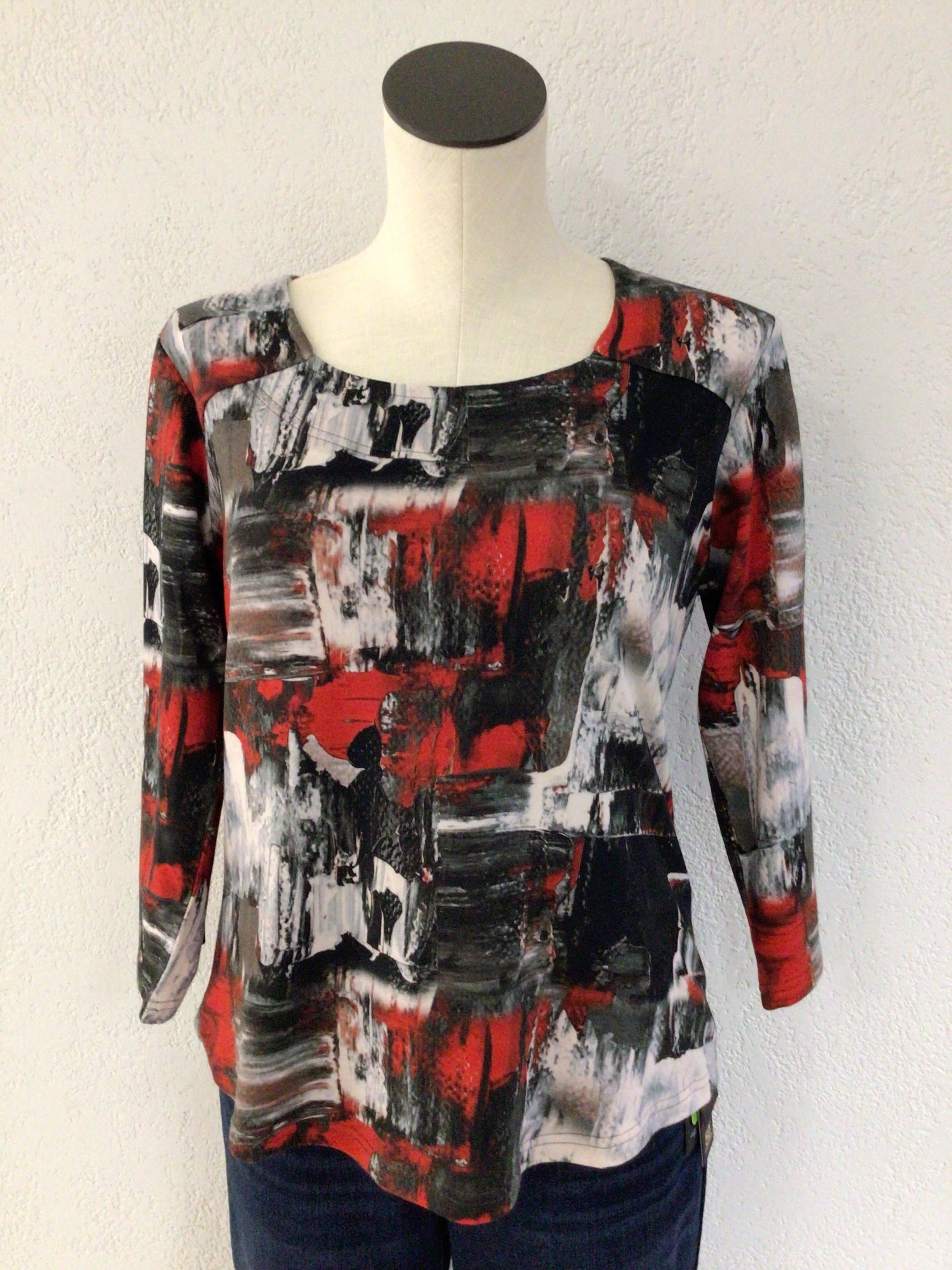 Parsley and Sage Red/Black Heidi Top 24W209C