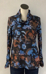 FDJ Cowl Neck Magnolia Print Top 3438742