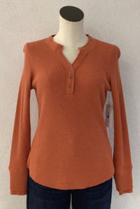 Tribal Burnt Henley Top 5671O