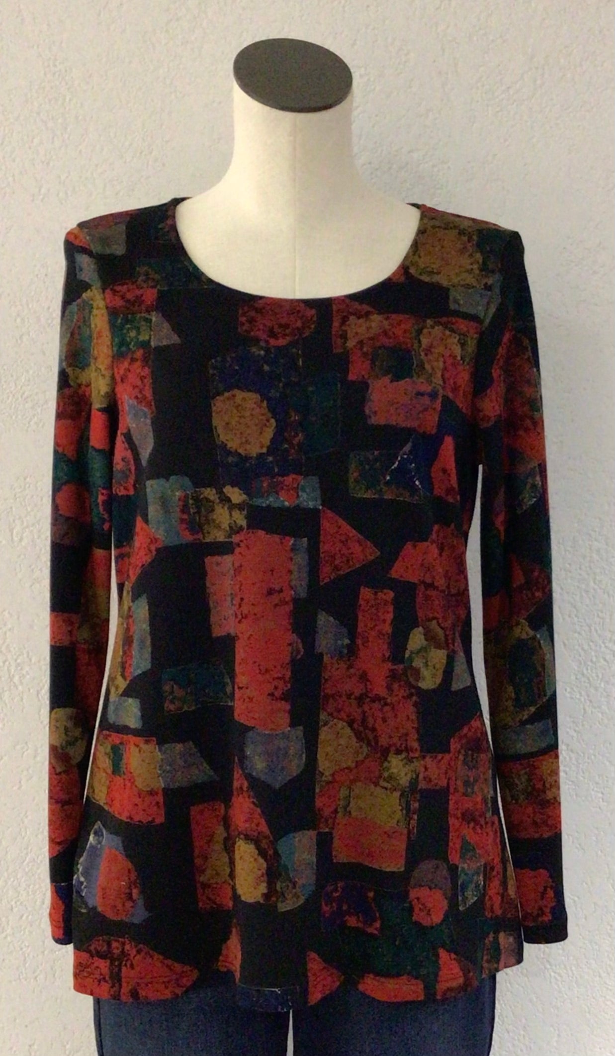 Michael Tyler Black/Red Print Top 24F1749