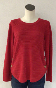 Sunday Red Ottoman Knit Sweater 6244 6008