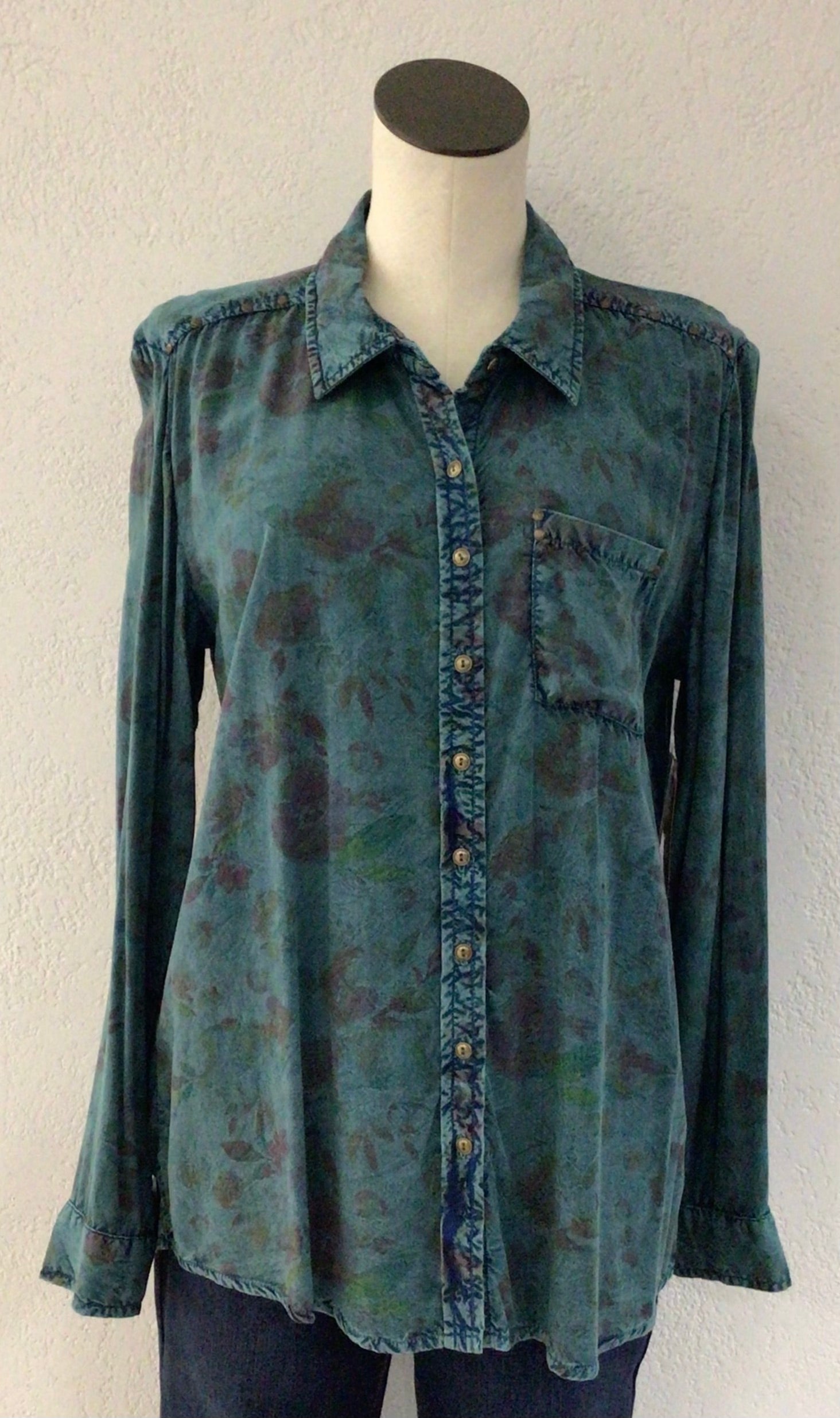 Tru Luxe Dark Teal Blouse T34366BM