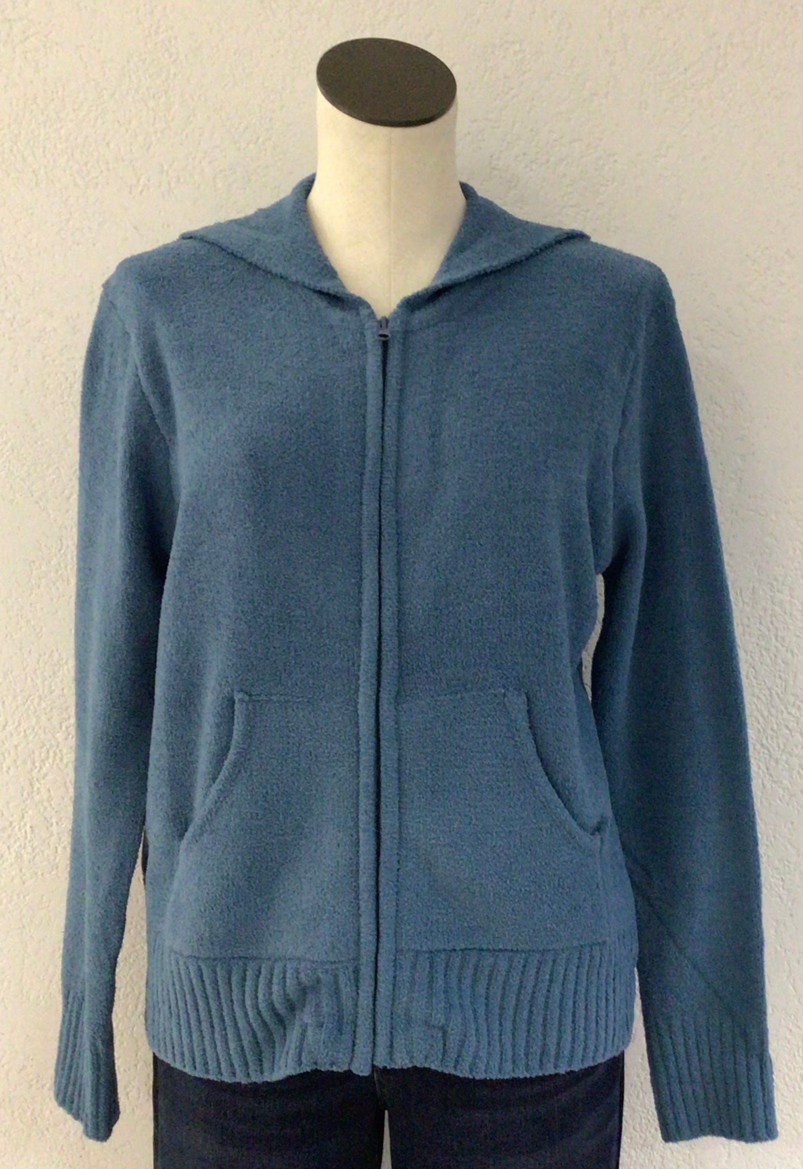 Lulu B Slate Blue Chenille Hoodie CHE7239