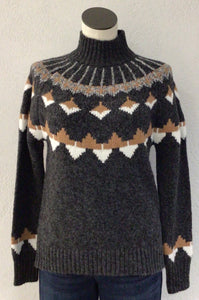 Tribal Walnut Mock Sweater 1880O