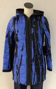 Claire Desjardins Royal/Black Quilted Coat 91765