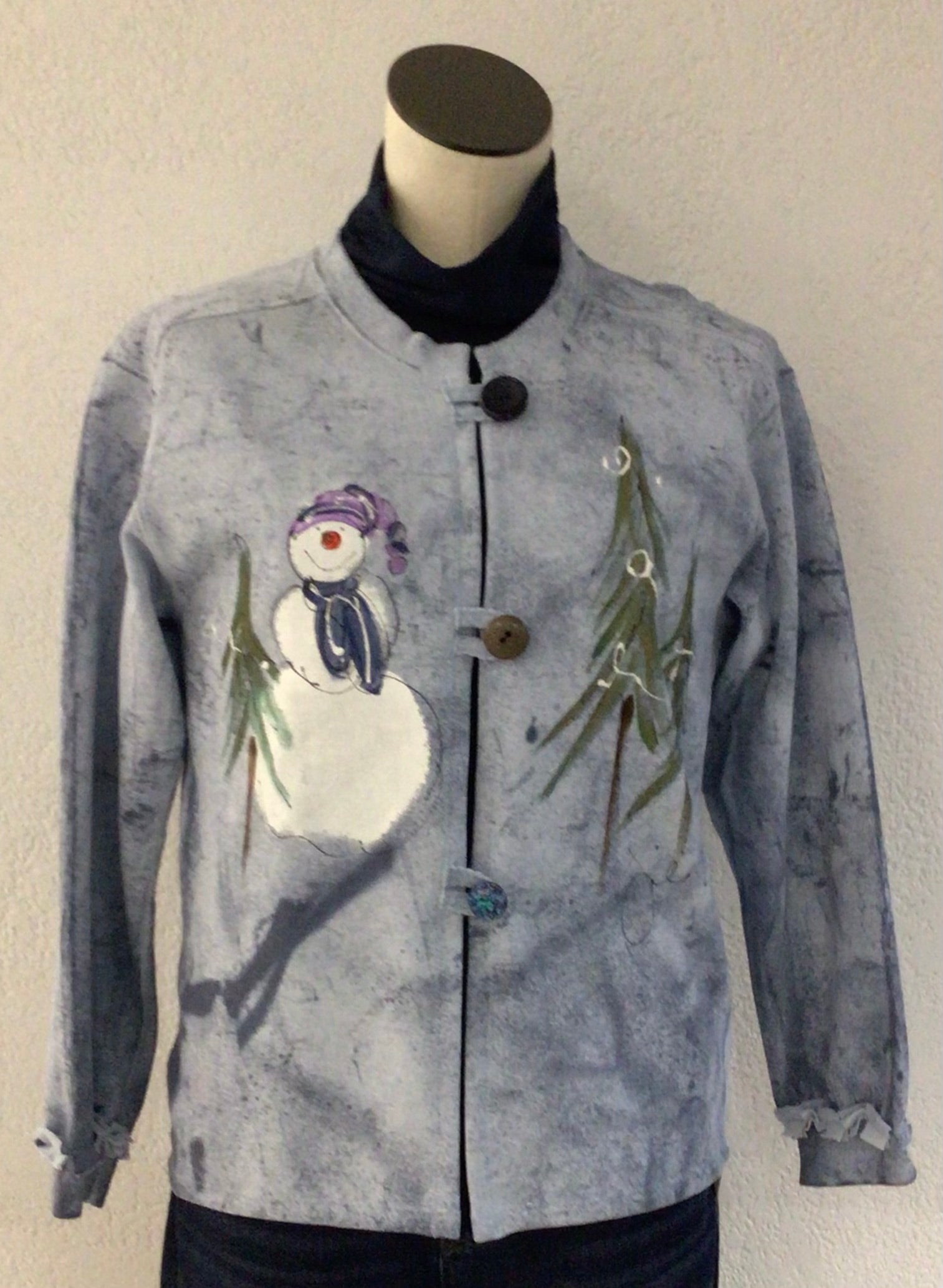 Kunky's Tie Dye Snowman Cardigan