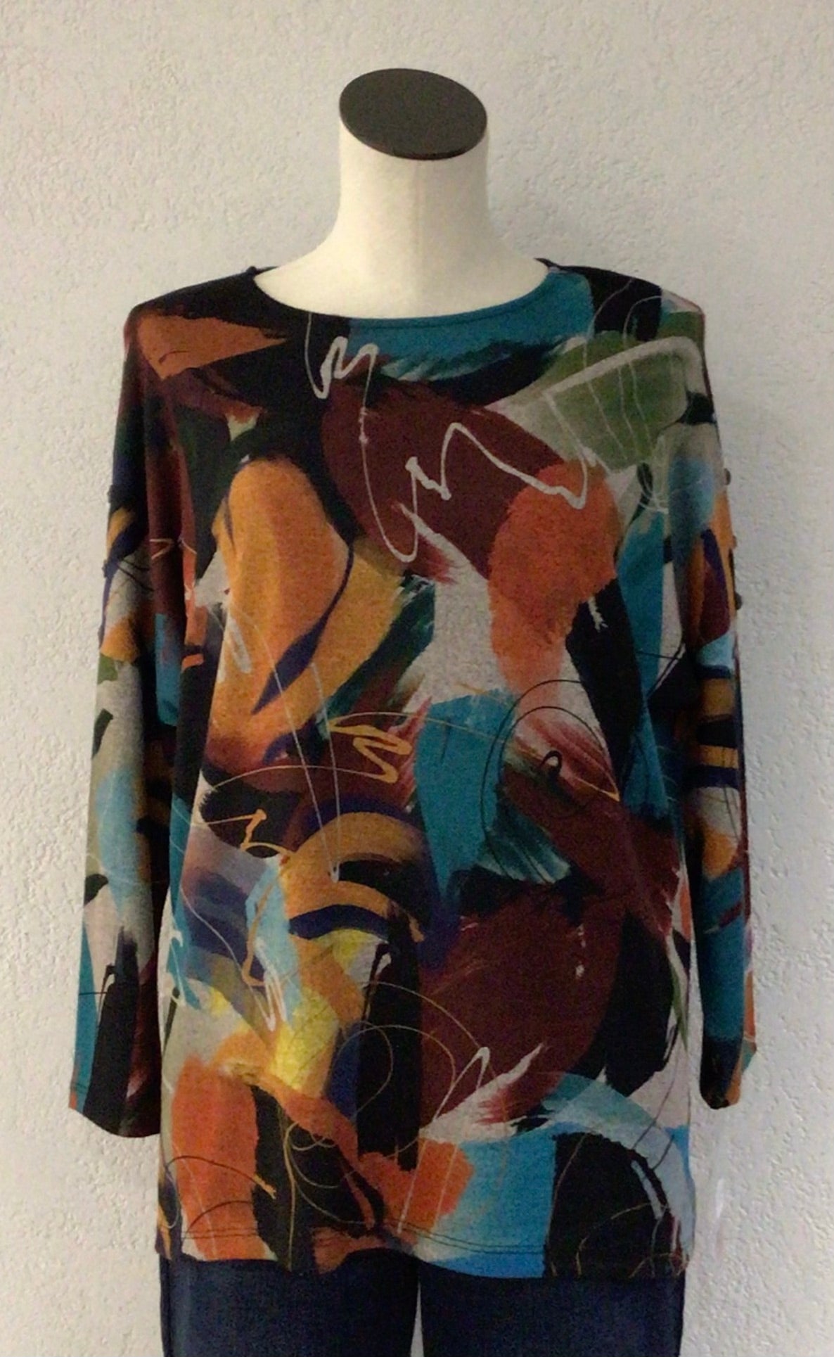 Jess and Jane Ballad Multicolor Brushed Tunic FB-1972