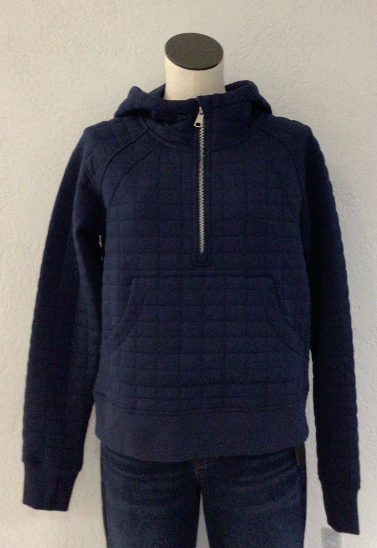 Beachtime Navy Quilted Pullover Top WQT7465